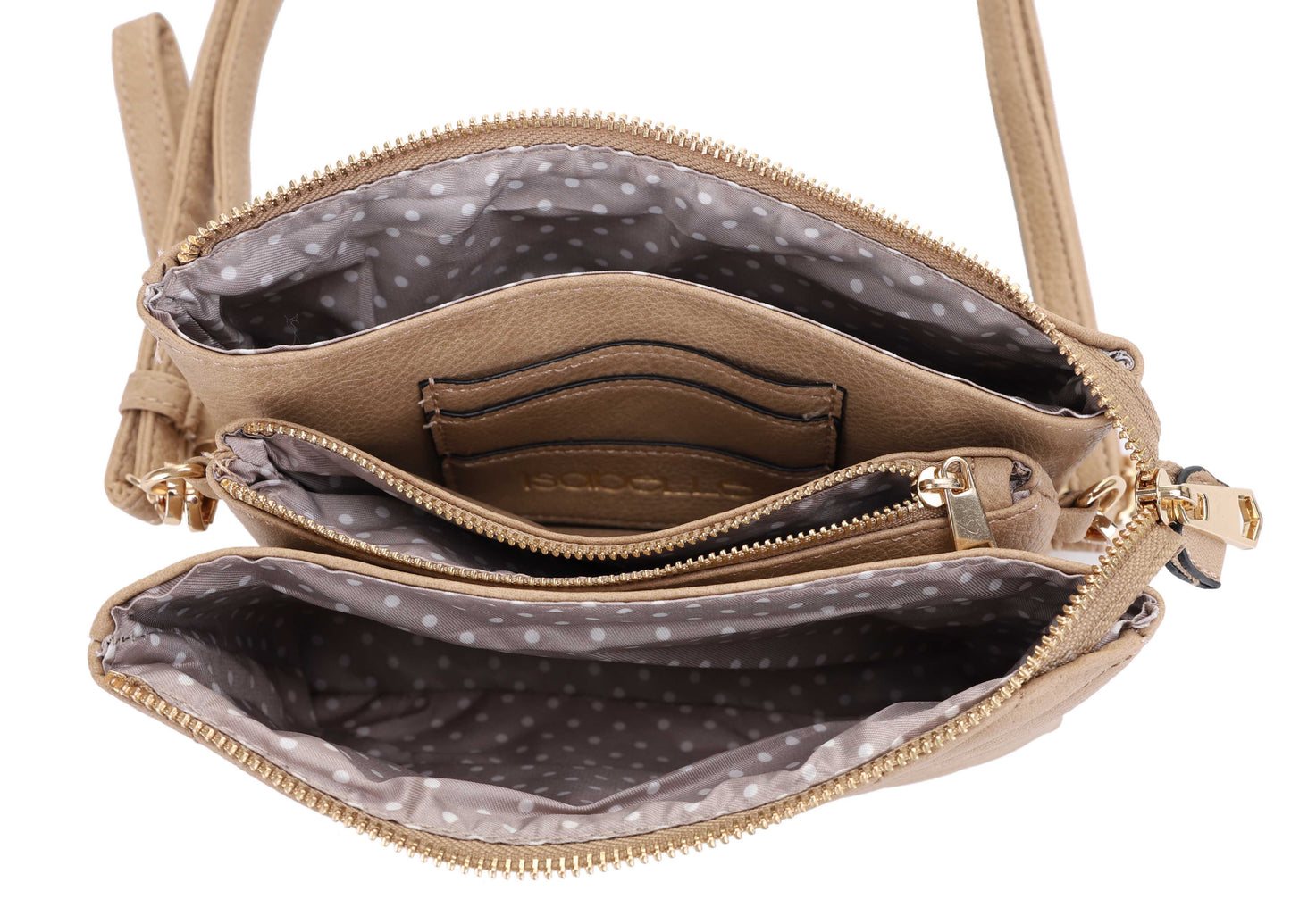 Callie Chevron Quilted Multi Compartment Crossbody