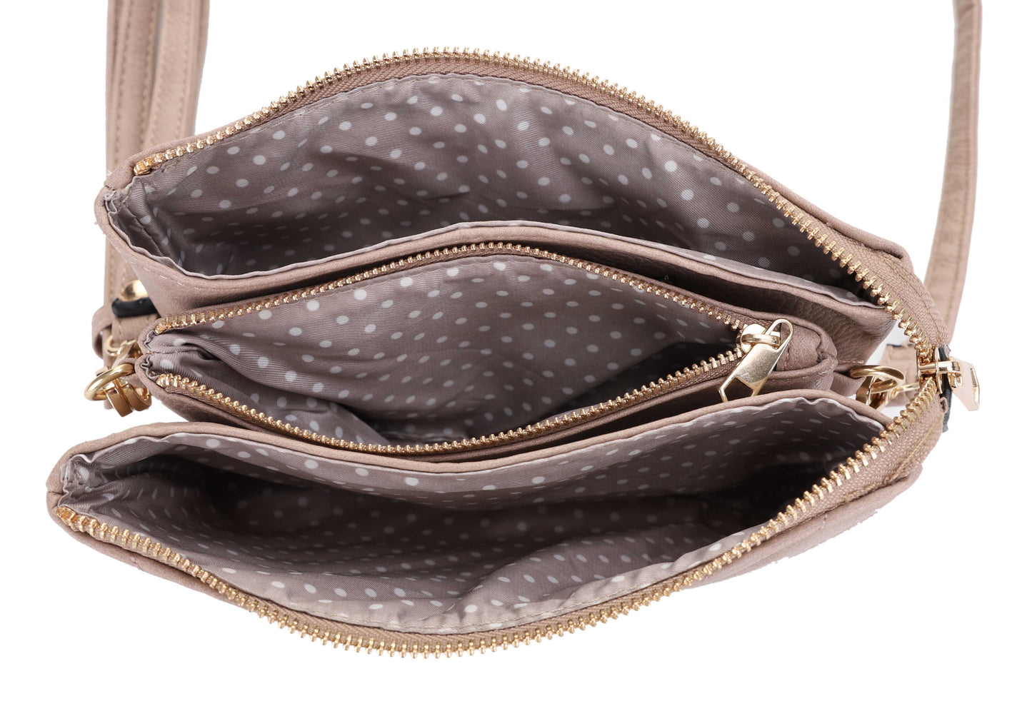 Callie Chevron Quilted Multi Compartment Crossbody