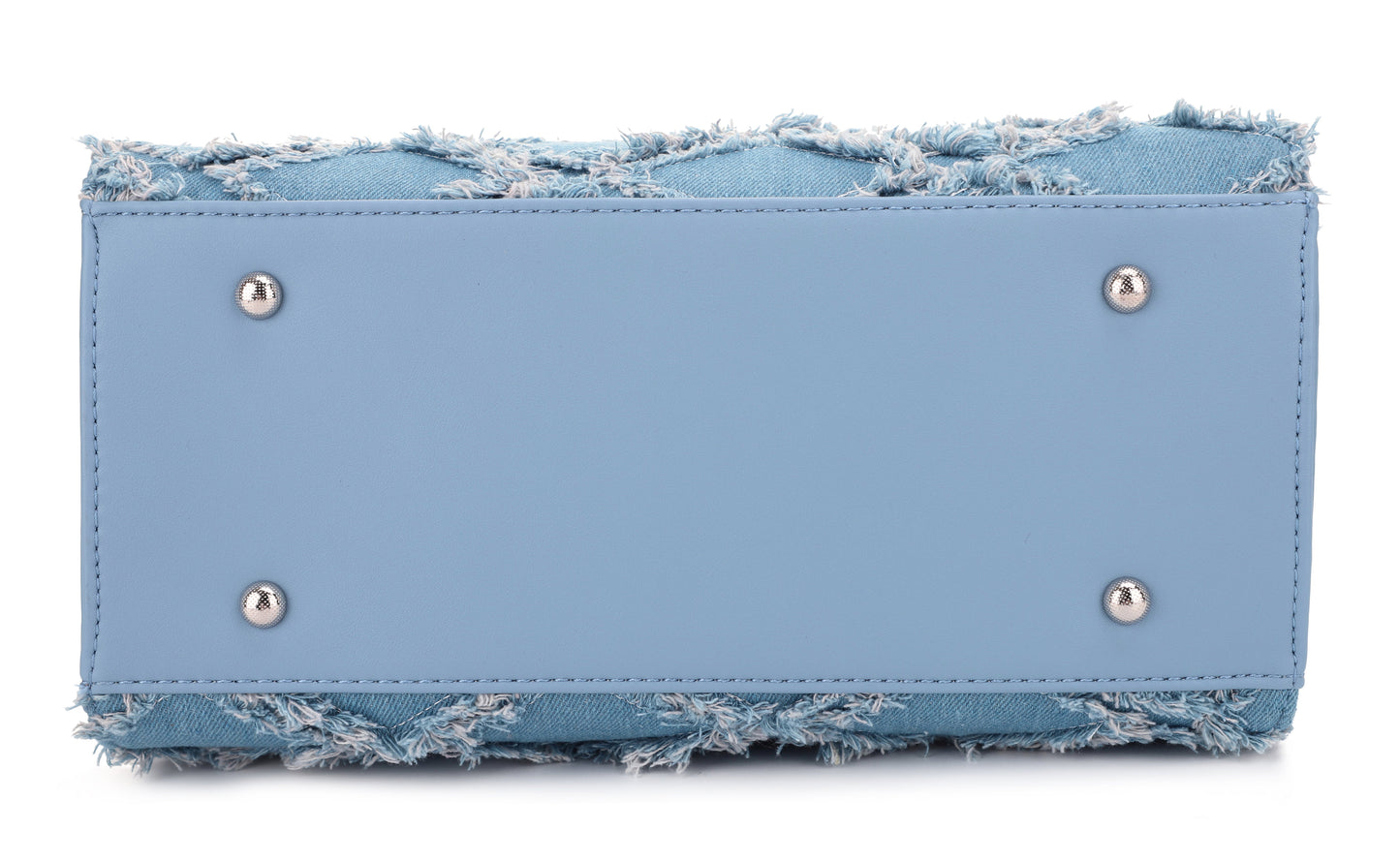 Nova Distressed Diamond Denim Satchel