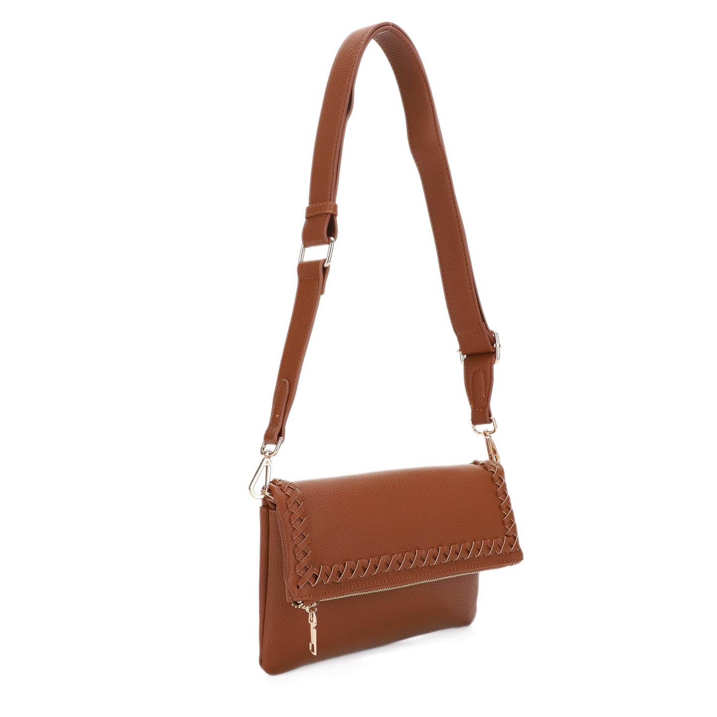 Laurel Cross Stitch Border Accent Flap Crossbody