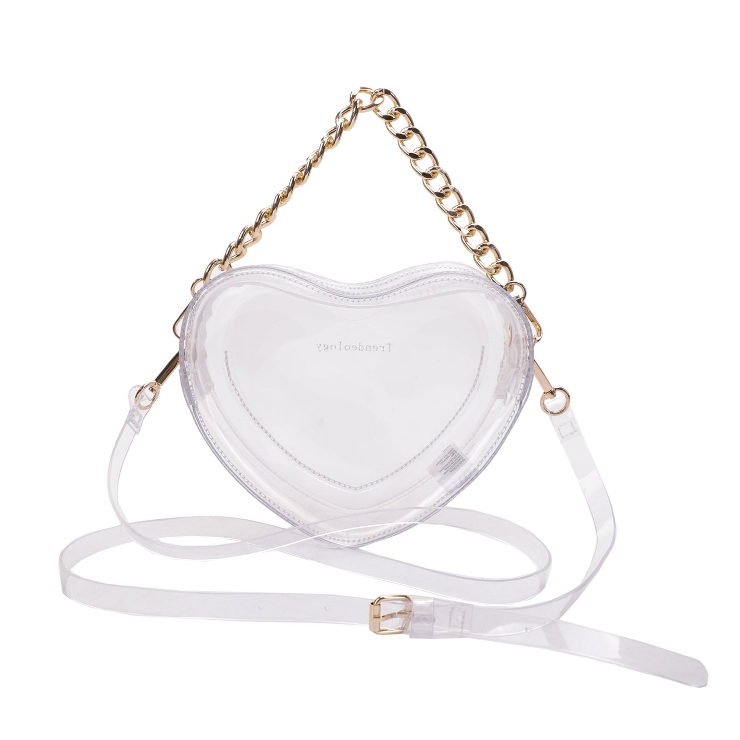 Pearla Clear Heart-Shaped Bag