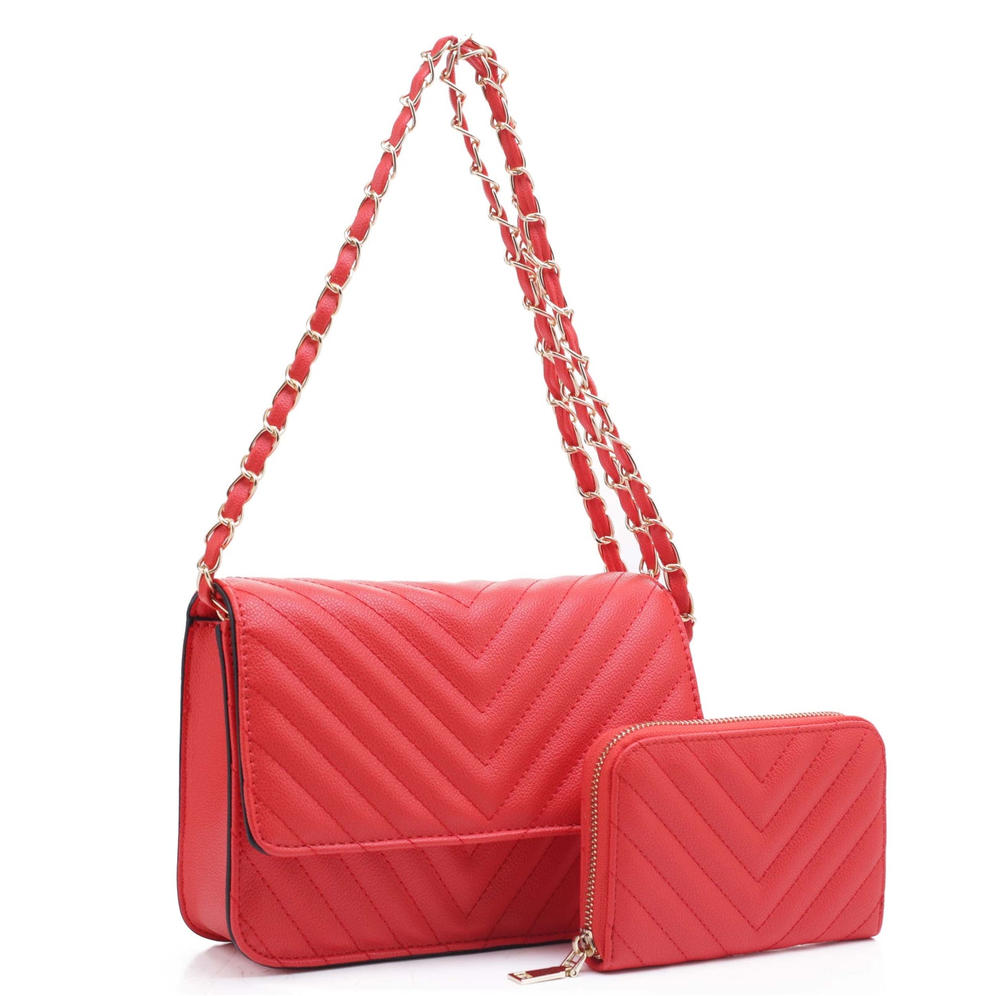 Valeria Quilted Crossbody Set