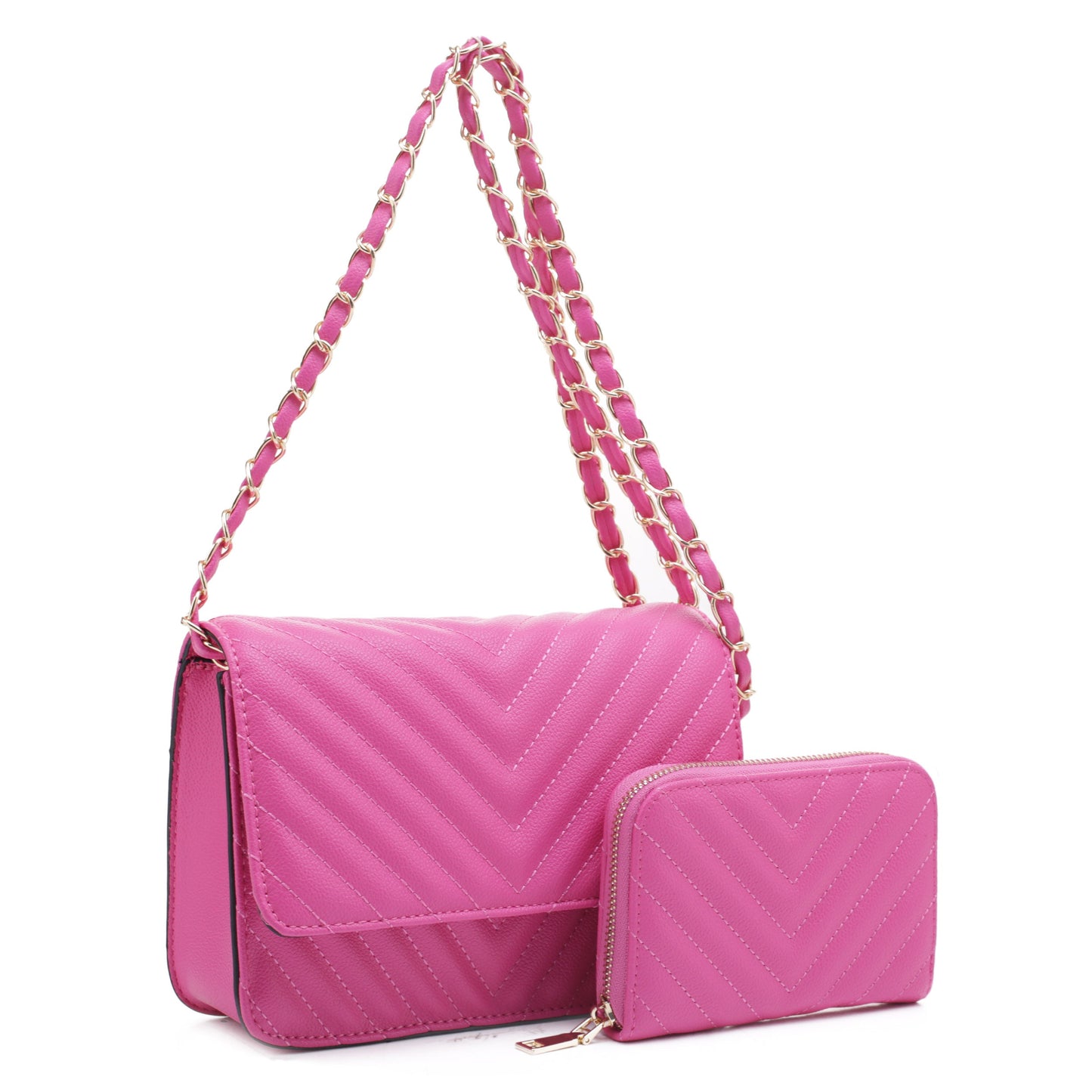 Valeria Quilted Crossbody Set