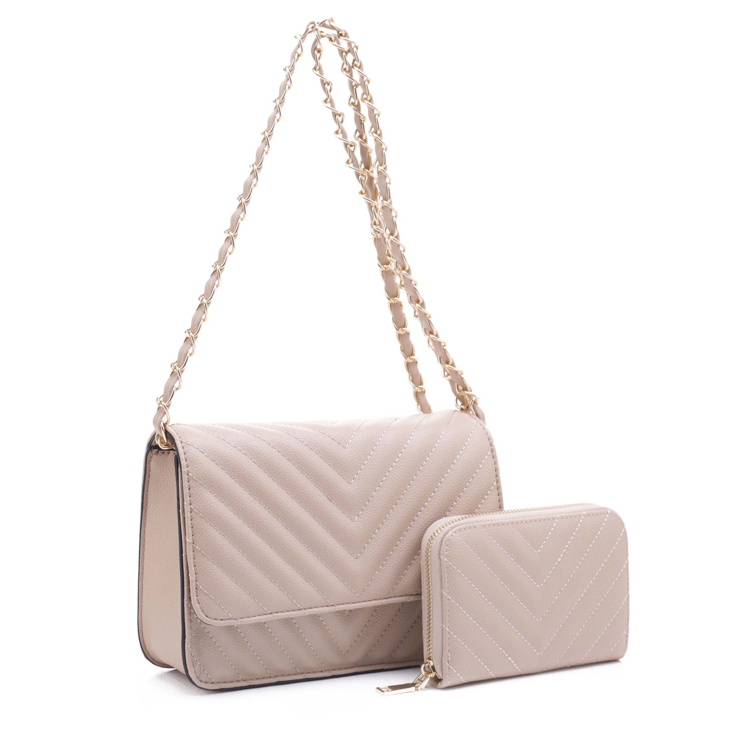 Valeria Quilted Crossbody Set