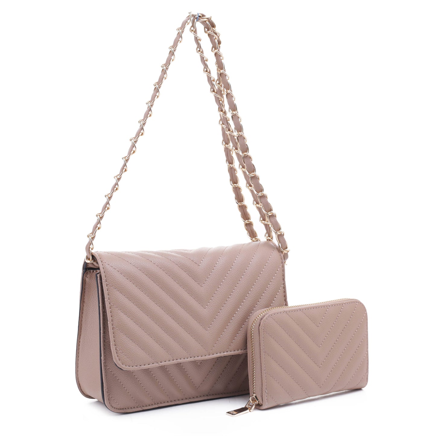 Valeria Quilted Crossbody Set