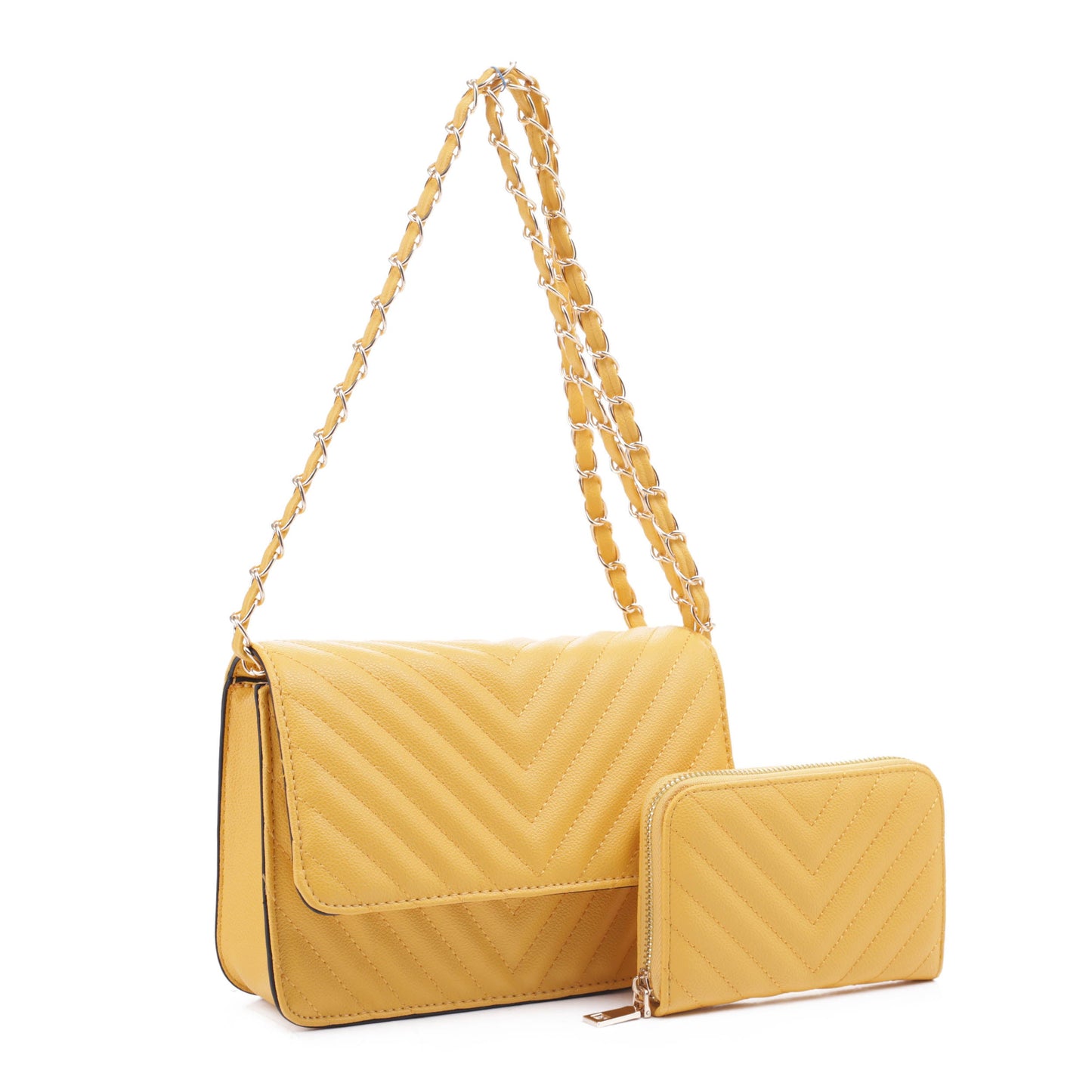 Valeria Quilted Crossbody Set