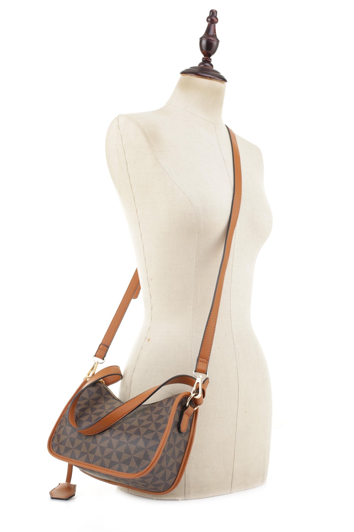 Vivi Geometric Monogrammed Medium Shoulder Set