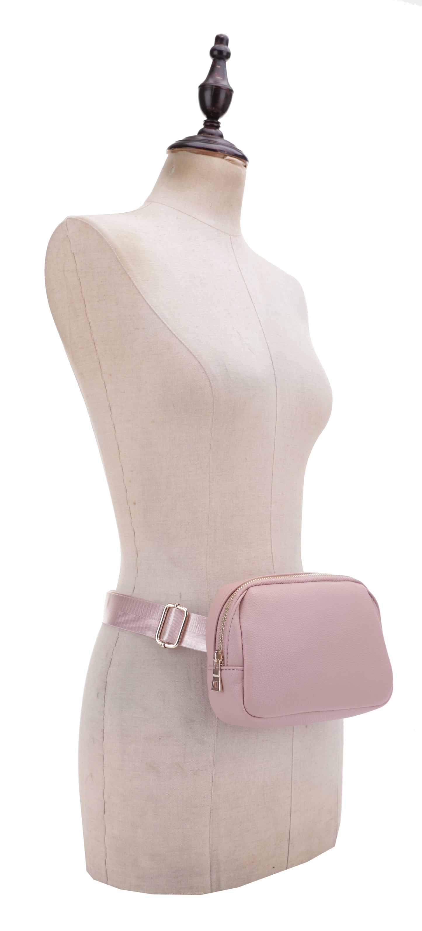 Nylon Strap Leather Belt Bag