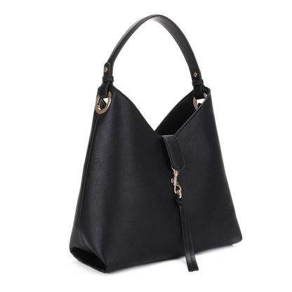 Thorton Swivel Snap Clasp Flap Accent Hobo Bag