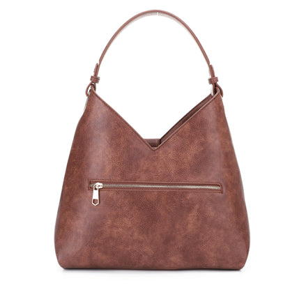 Thorton Swivel Snap Clasp Flap Accent Hobo Bag