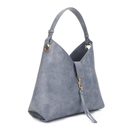 Thorton Swivel Snap Clasp Flap Accent Hobo Bag