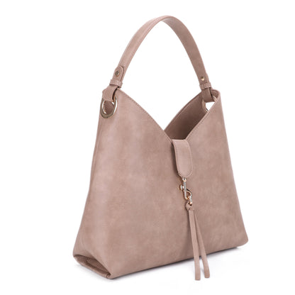 Thorton Swivel Snap Clasp Flap Accent Hobo Bag