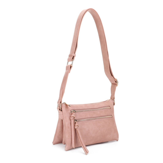 Cassidy Double Zipper Crossbody