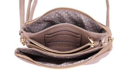Callie Chevron Quilted Multi Compartment Crossbody