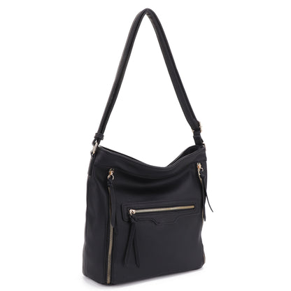 Kipley Multi-Zipper Crossbody Hobo