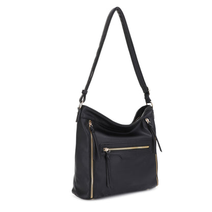 Kipley Multi-Zipper Crossbody Hobo