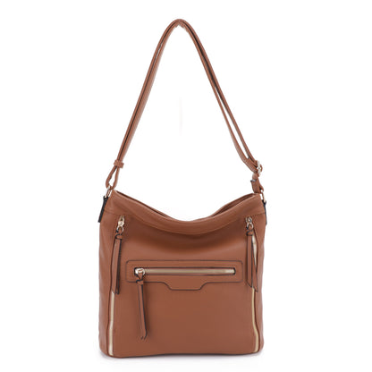 Kipley Multi-Zipper Crossbody Hobo