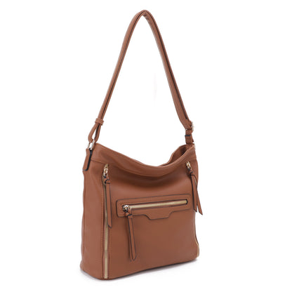 Kipley Multi-Zipper Crossbody Hobo