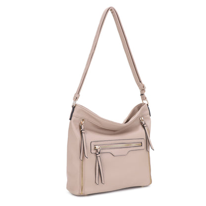 Kipley Multi-Zipper Crossbody Hobo