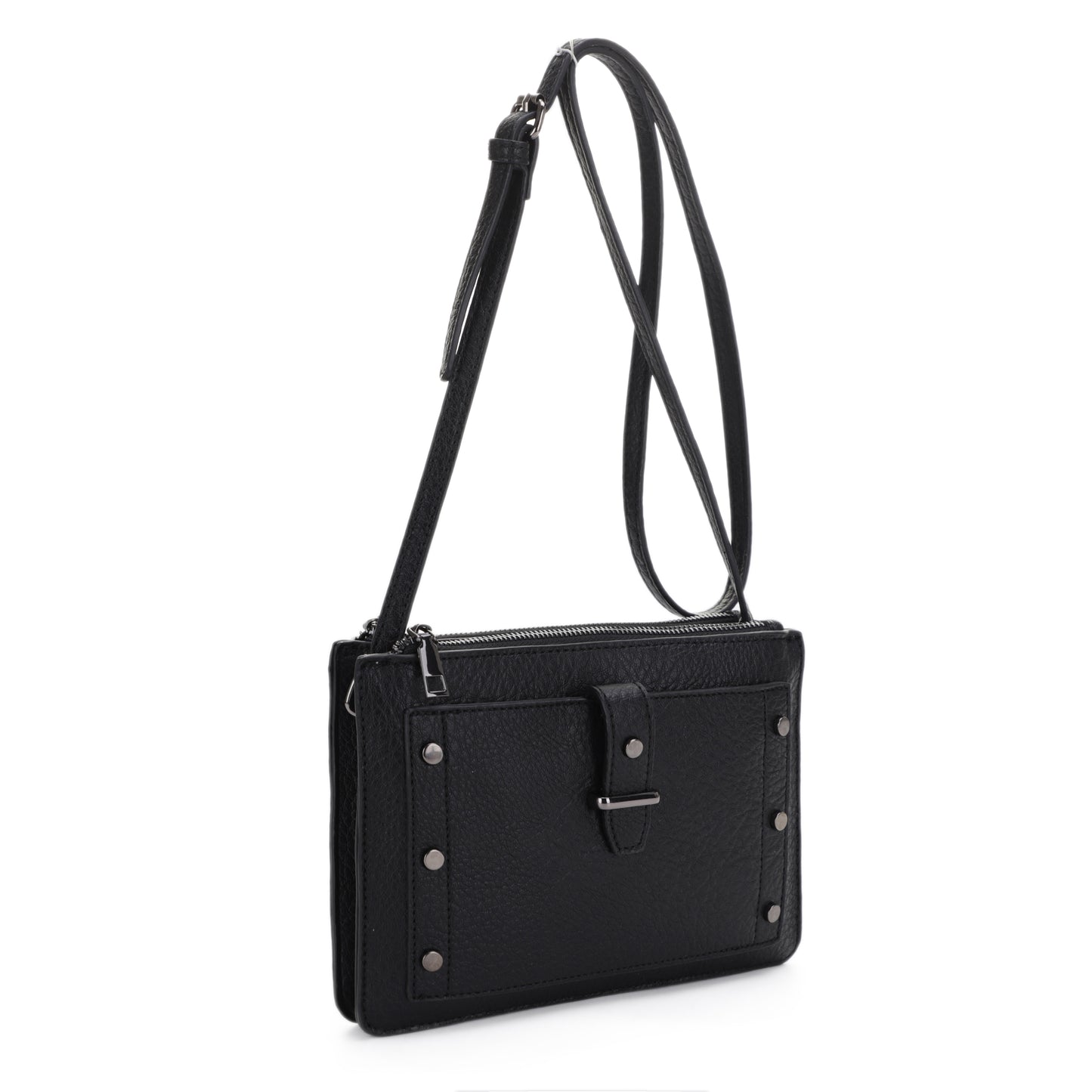 Crossbody with Buckle and Stud Embellishments