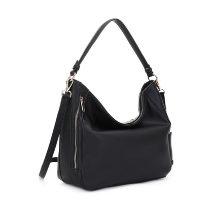 Charice Simple Minimalistic Hobo Bag with Side Front Pocket