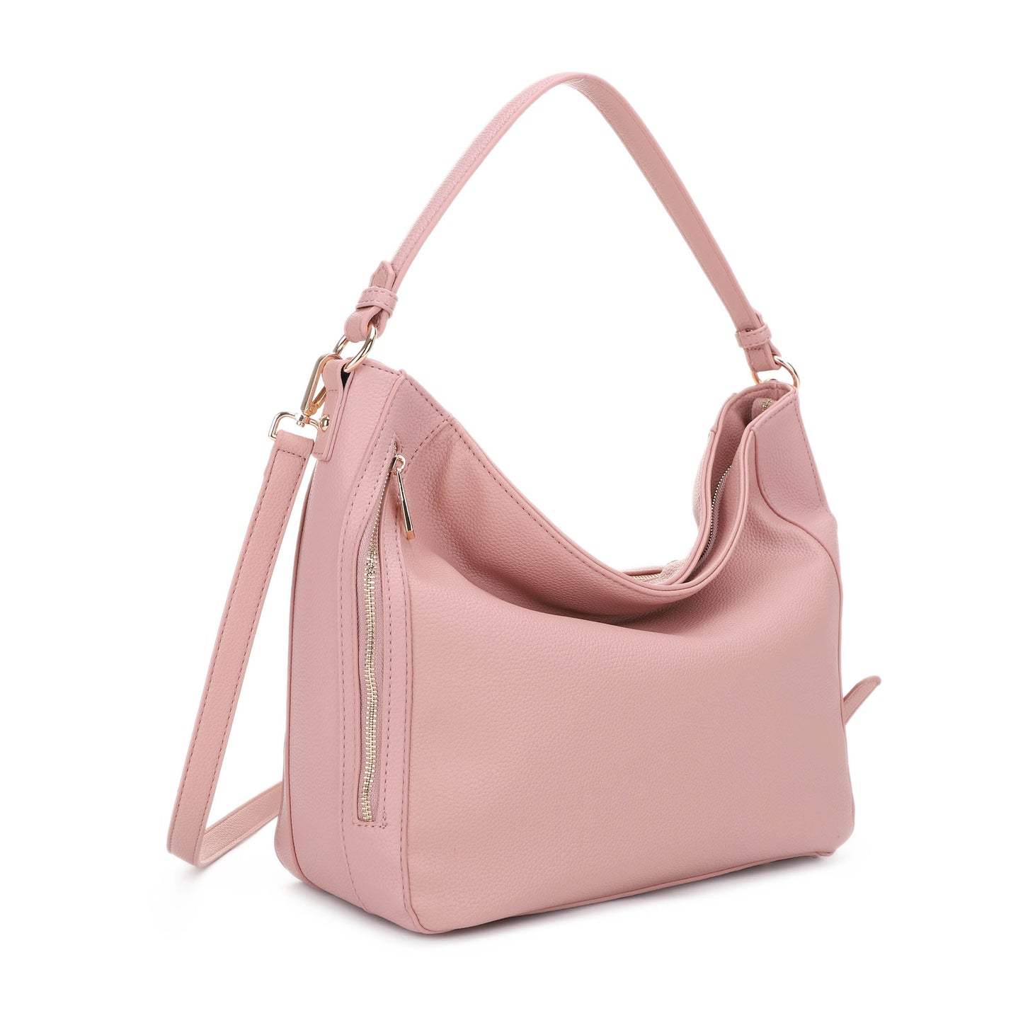 Charice Simple Minimalistic Hobo Bag with Side Front Pocket