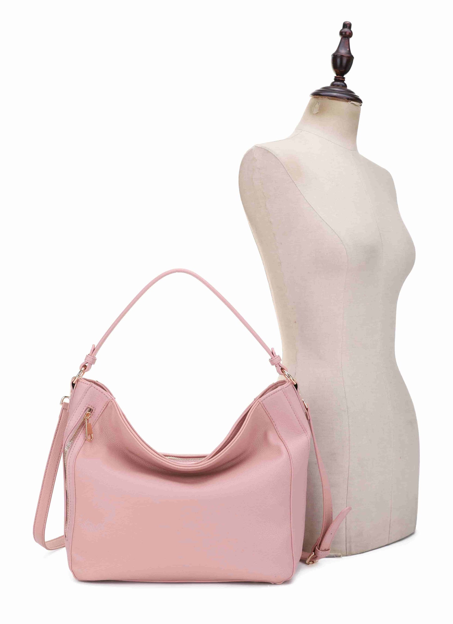 Charice Simple Minimalistic Hobo Bag with Side Front Pocket