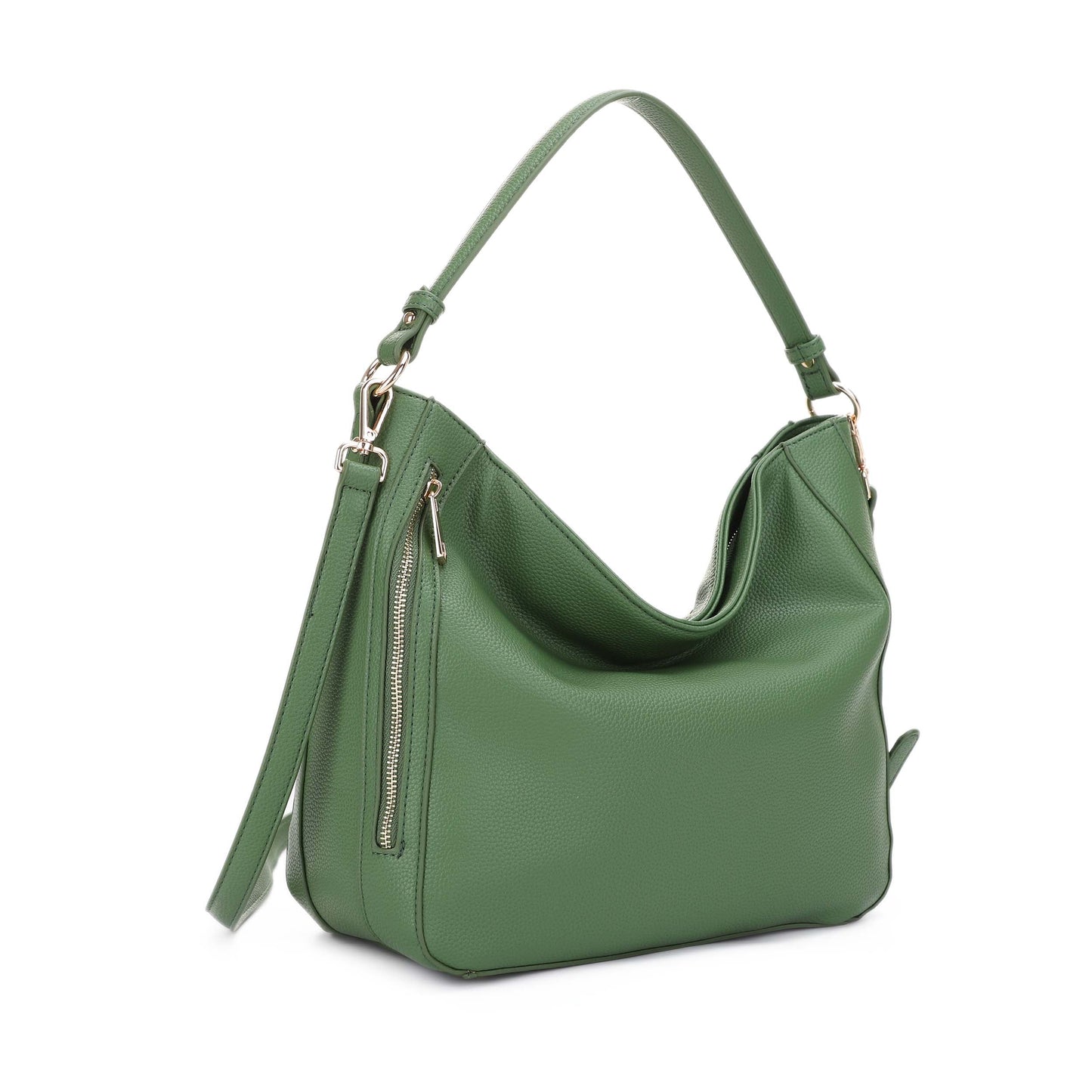 Charice Simple Minimalistic Hobo Bag with Side Front Pocket