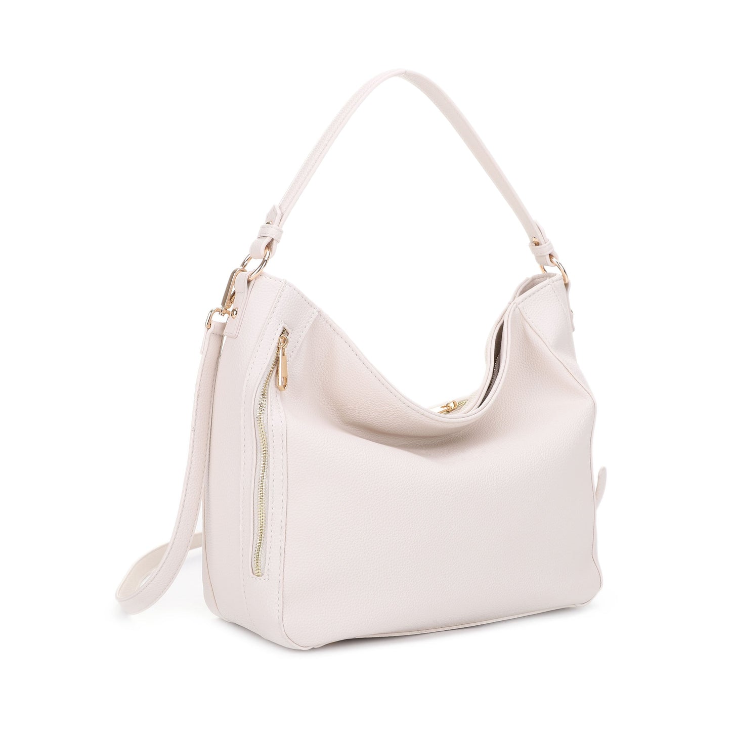 Charice Simple Minimalistic Hobo Bag with Side Front Pocket