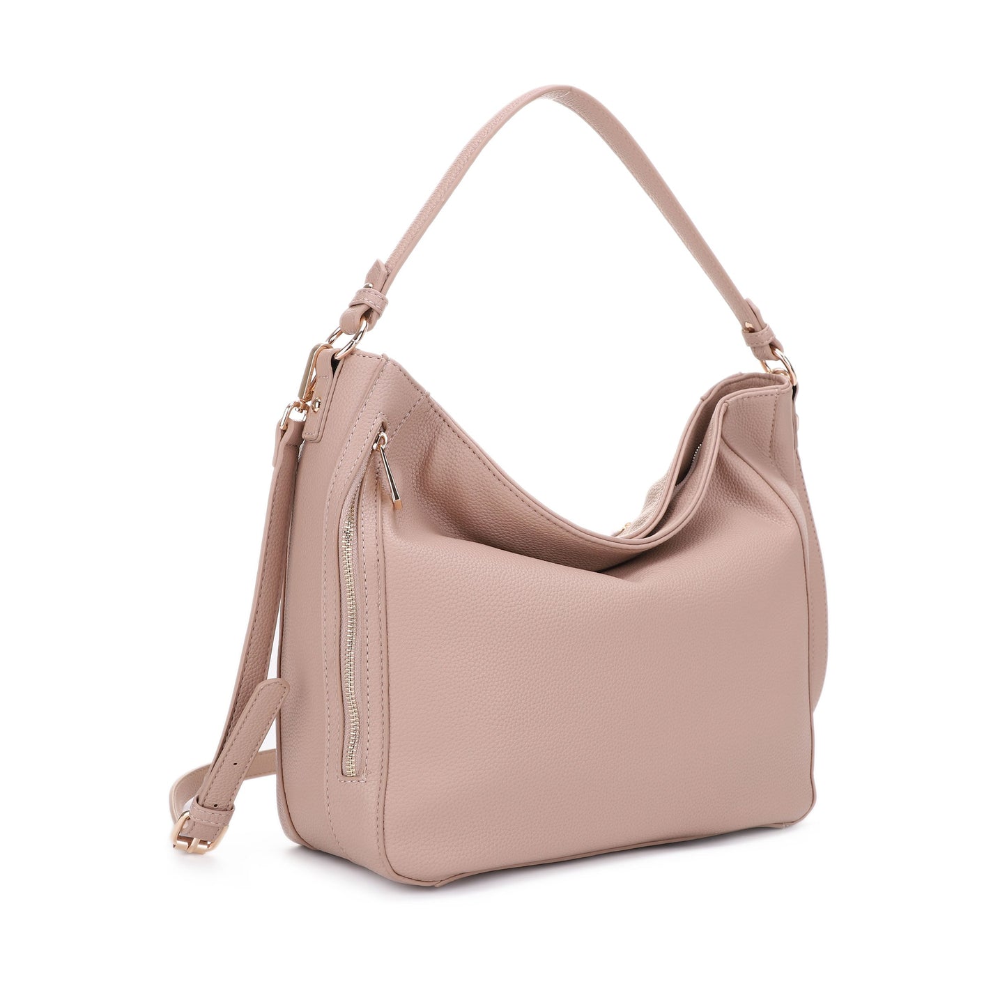 Charice Simple Minimalistic Hobo Bag with Side Front Pocket