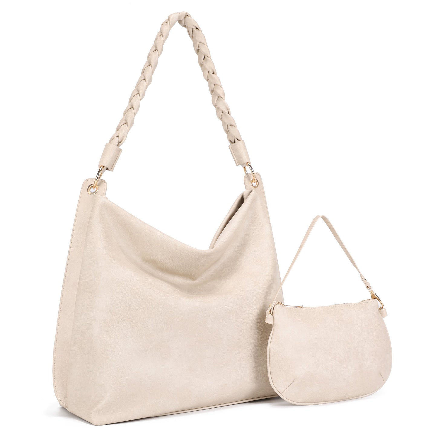 Braided Handle Hobo Set