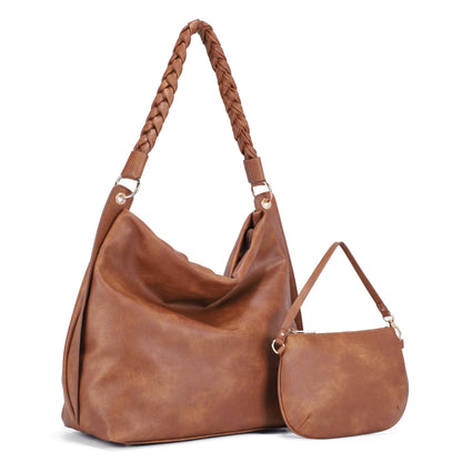 Braided Handle Hobo Set