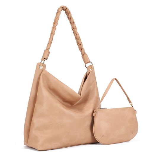 Braided Handle Hobo Set