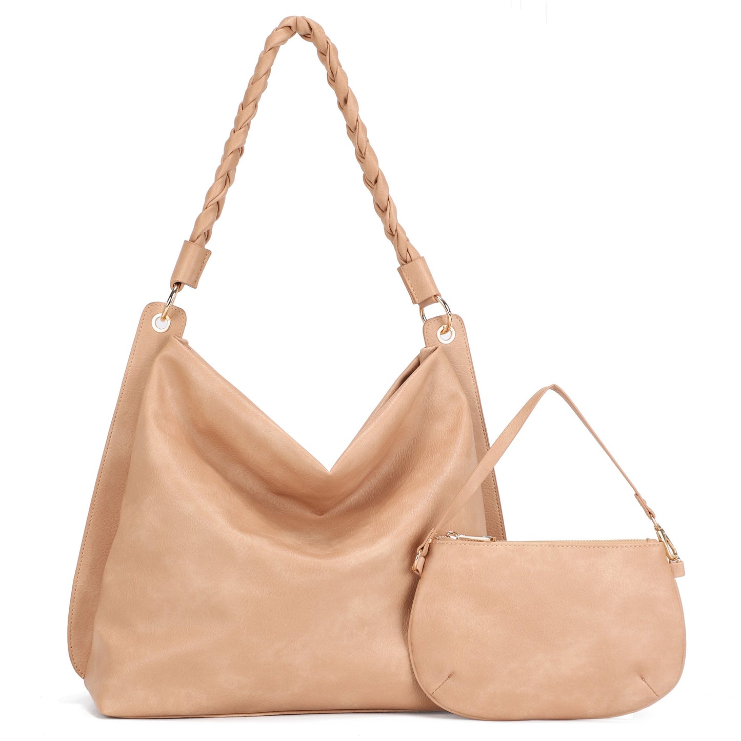 Braided Handle Hobo Set