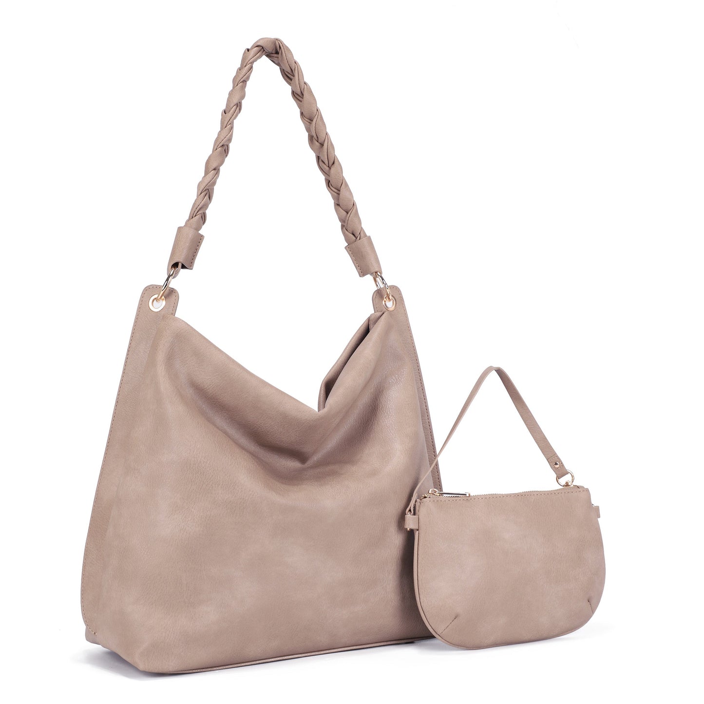 Braided Handle Hobo Set