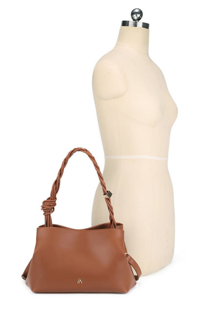 Braided Handle Satchel