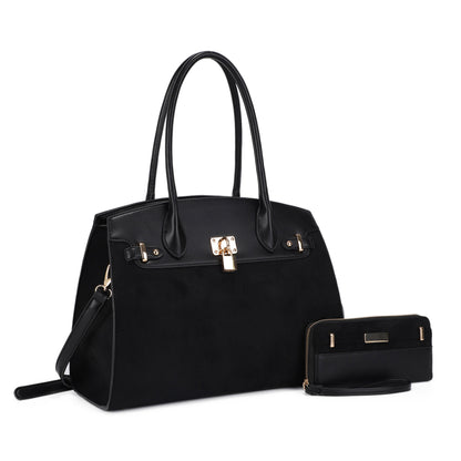 Uma Suede Satchel Set