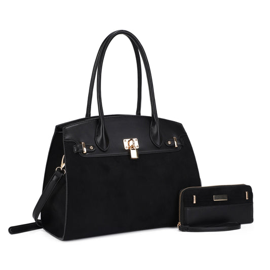 Uma Suede Satchel Set