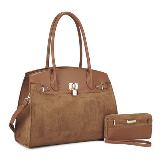 Uma Suede Satchel Set