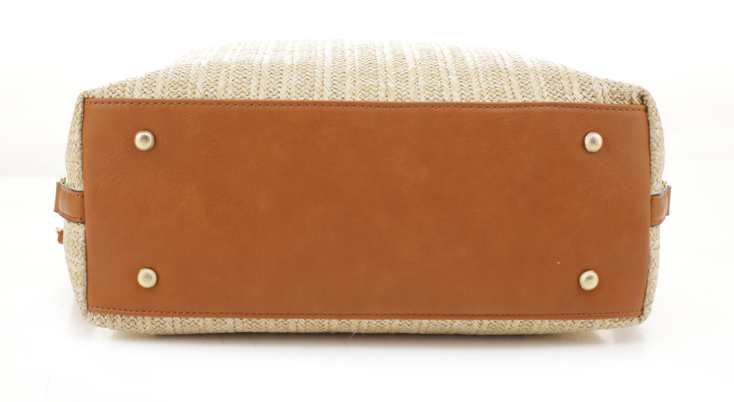 Zara Mini Straw Duffel