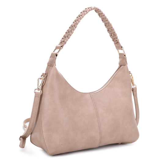 Patricia Hobo Shoulder Bag with Braided Handle