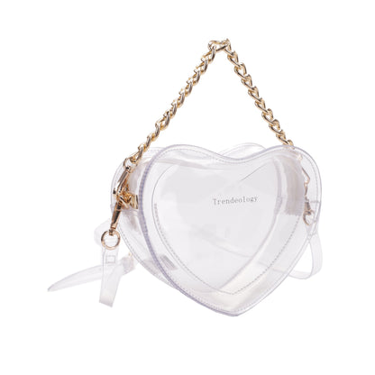 Pearla Clear Heart-Shaped Bag