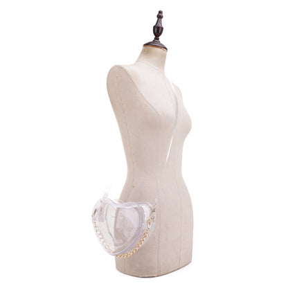 Pearla Clear Heart-Shaped Bag
