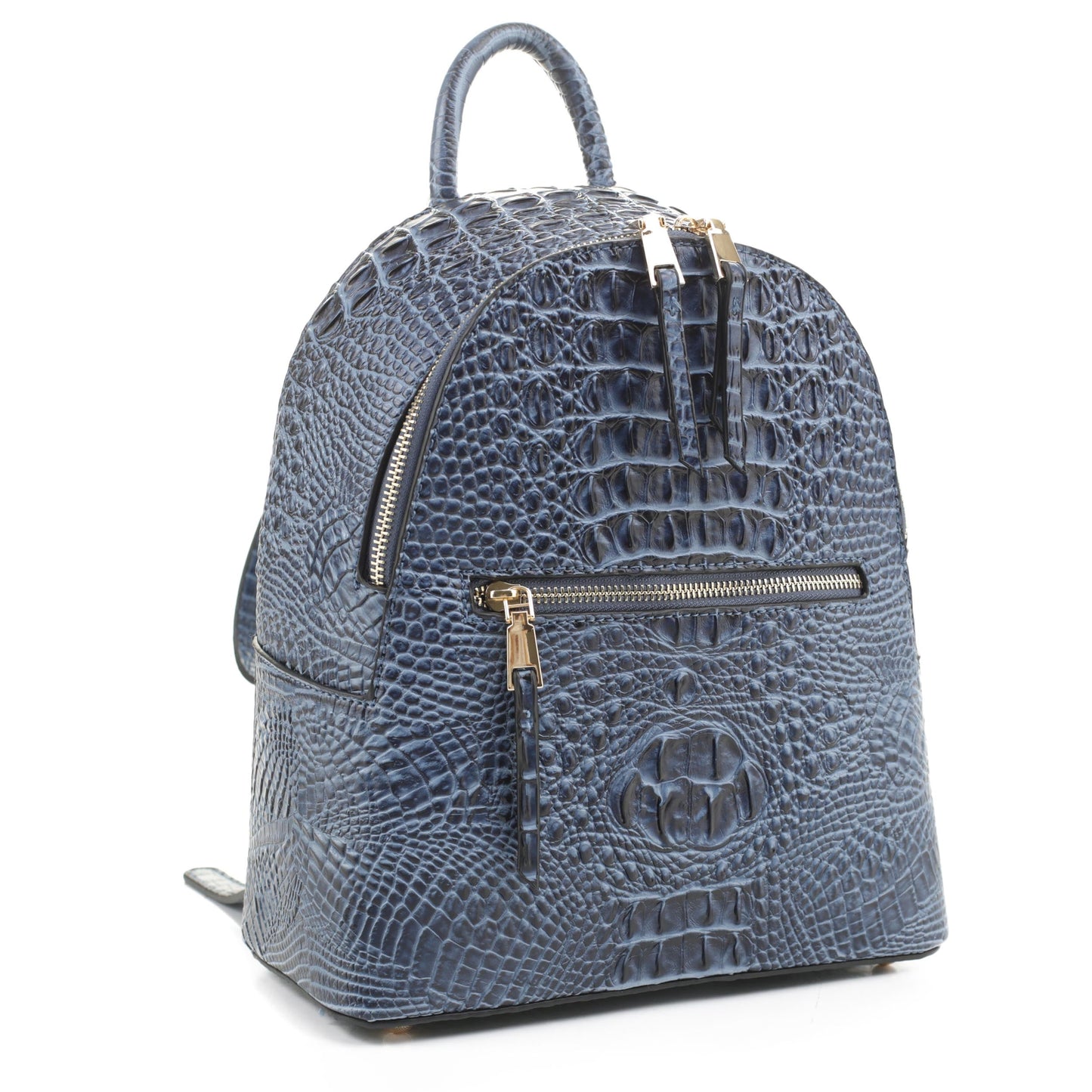 croc embossed leather backpack Blake Crocodile Embossed Backpack