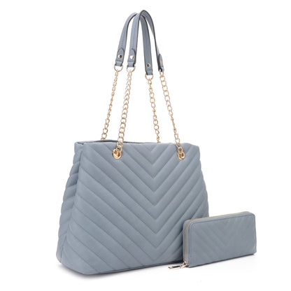 Valeria Chevron Quilted Shoulder