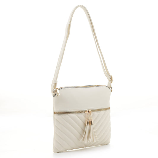 Millie Ostrich Embossed Slim Crossbody