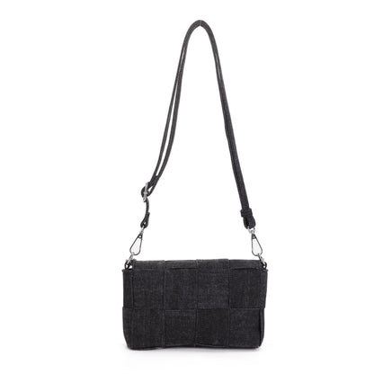 Cordelia Denim Basketweave Crossbody