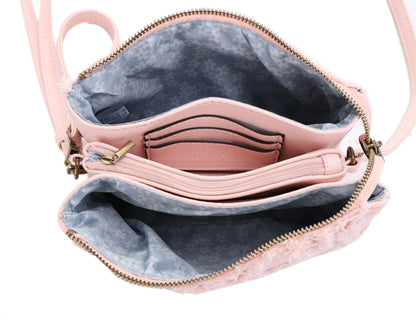 Callie Distressed Denim Crossbody