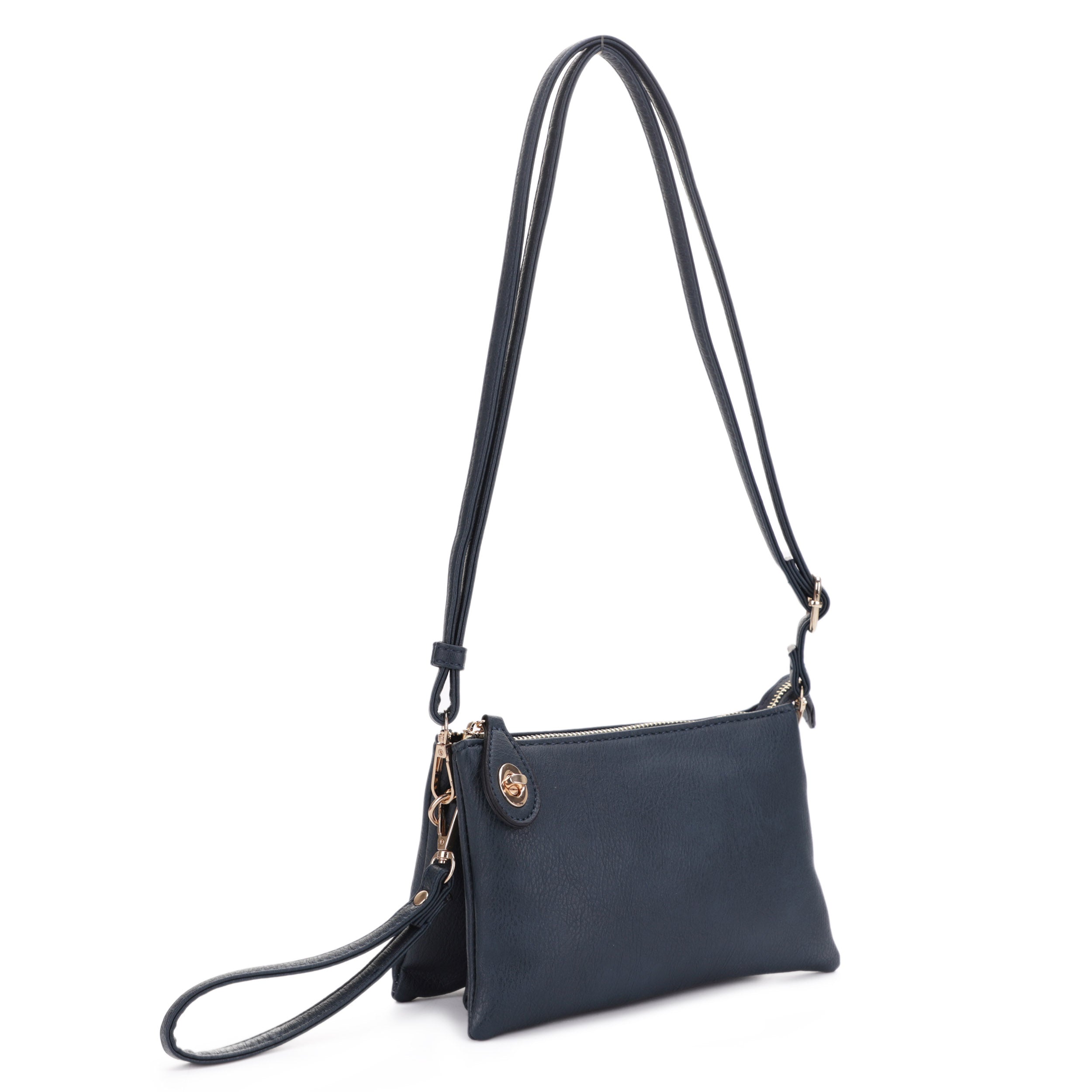 Turn Lock Closure Wristlet Crossbody – Shop Isabelle Handbags