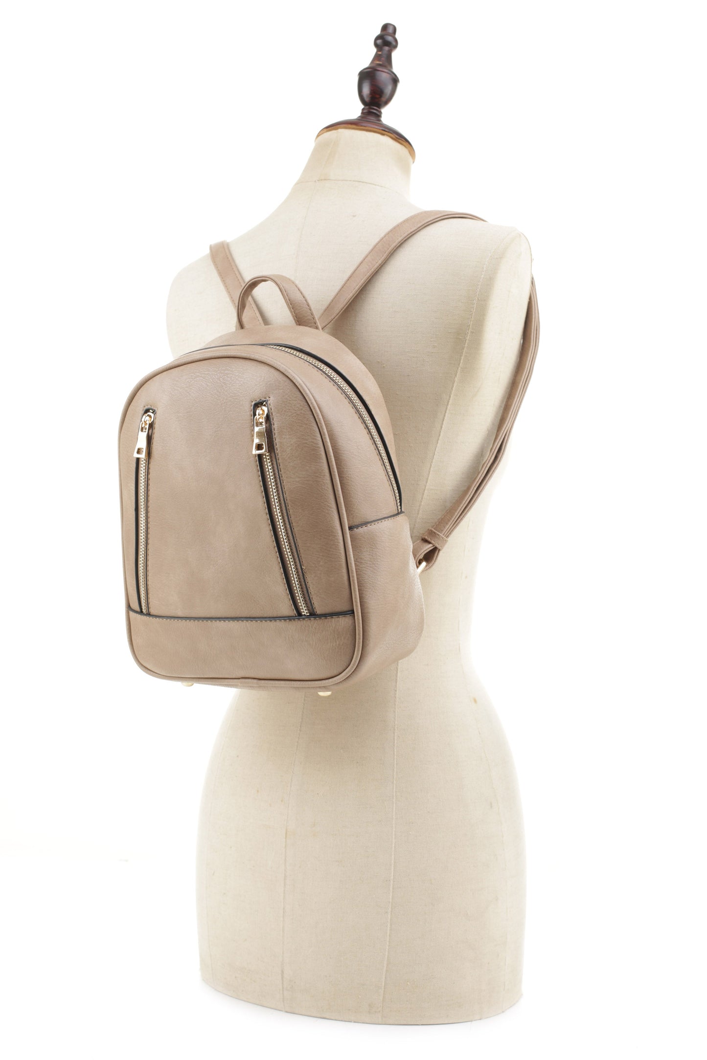 Double Front Zipper Backpack